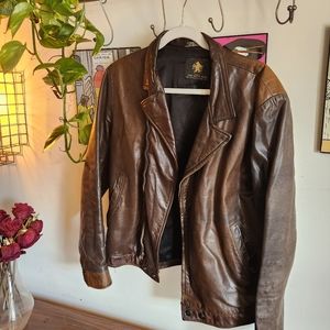 Golden Bear Vintage Brown Leather Jacket - Made in USA Size: Medium